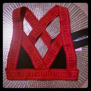PrettyLittleThing Red Band Crop Top 💋